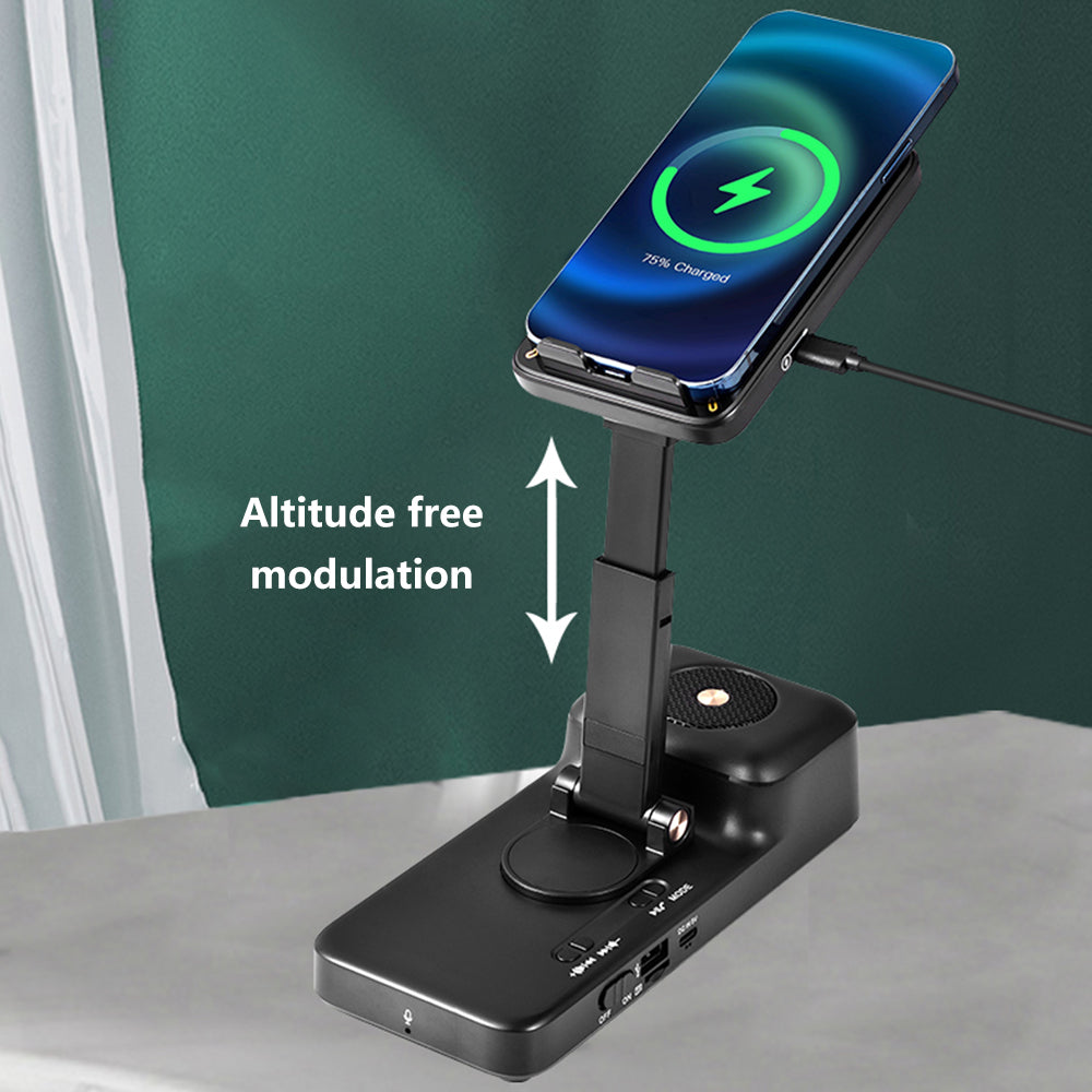 F21 Wireless Charger 15W Charging Station with Bluetooth Speaker Breathable Phone Holder F21 Wireless Charger 15W Charging Station with Bluetooth Speaker Breathable Phone Holder